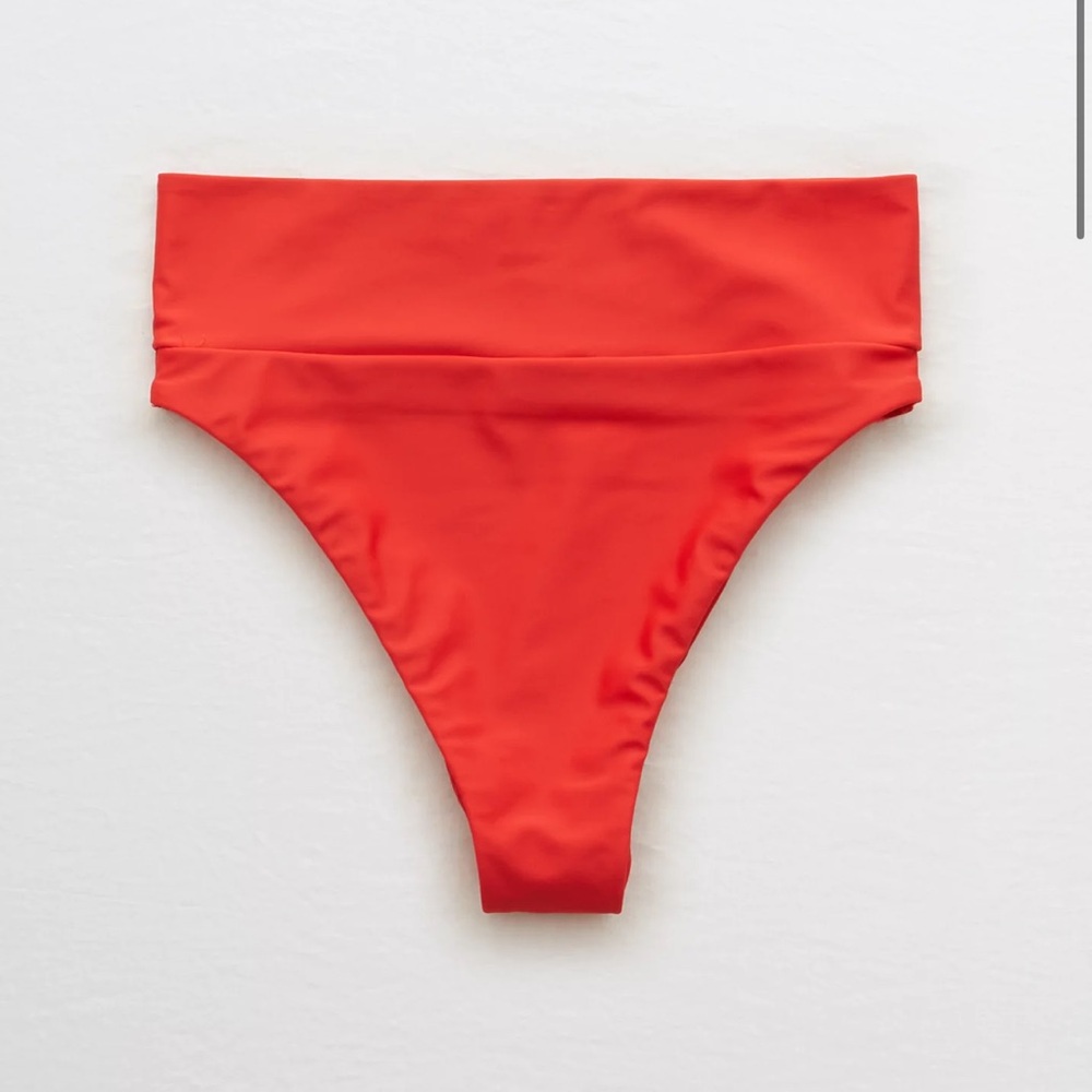 High-Waisted Red Bikini Bottom